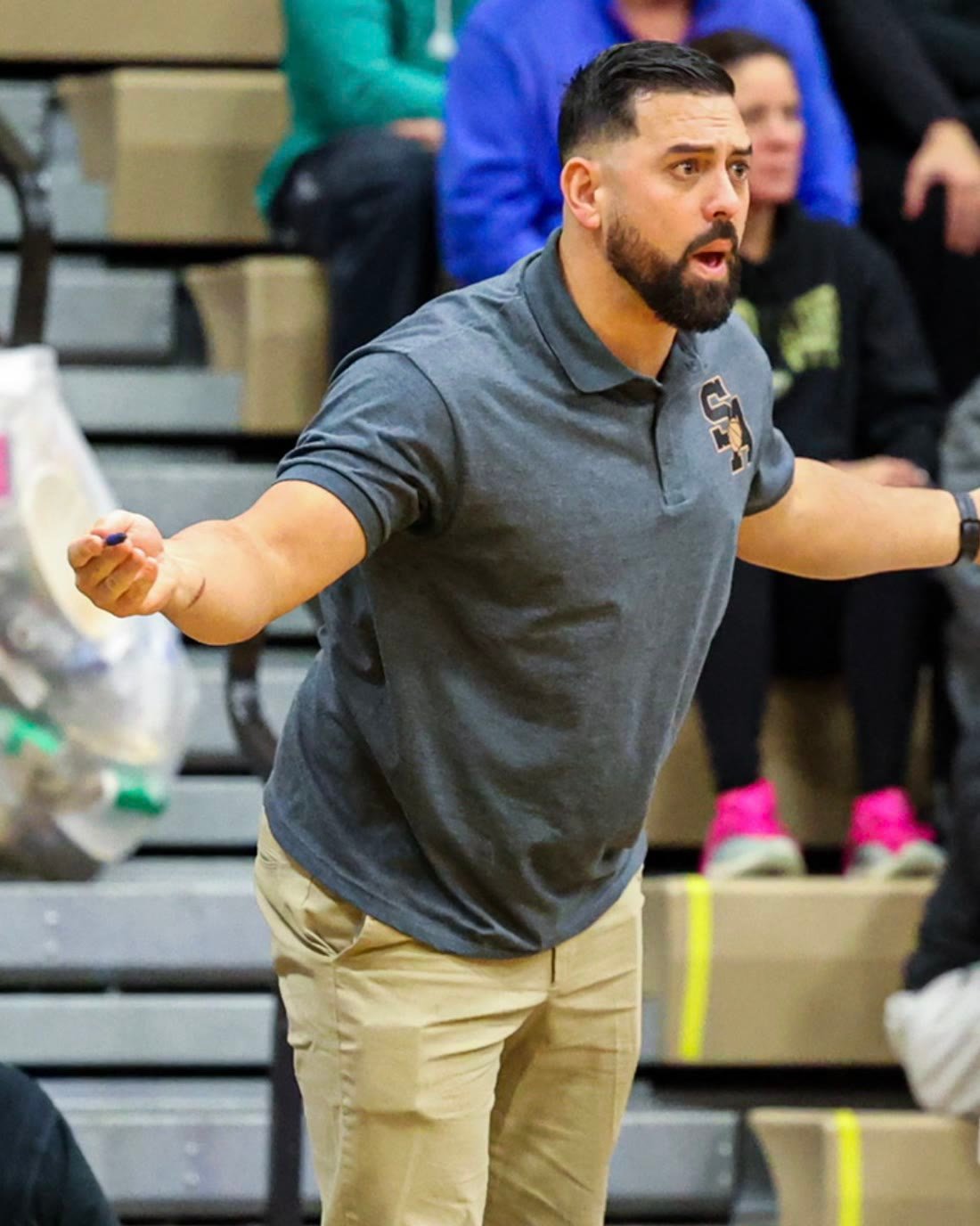 Assistant Coach Rylan Whilden on the sideline